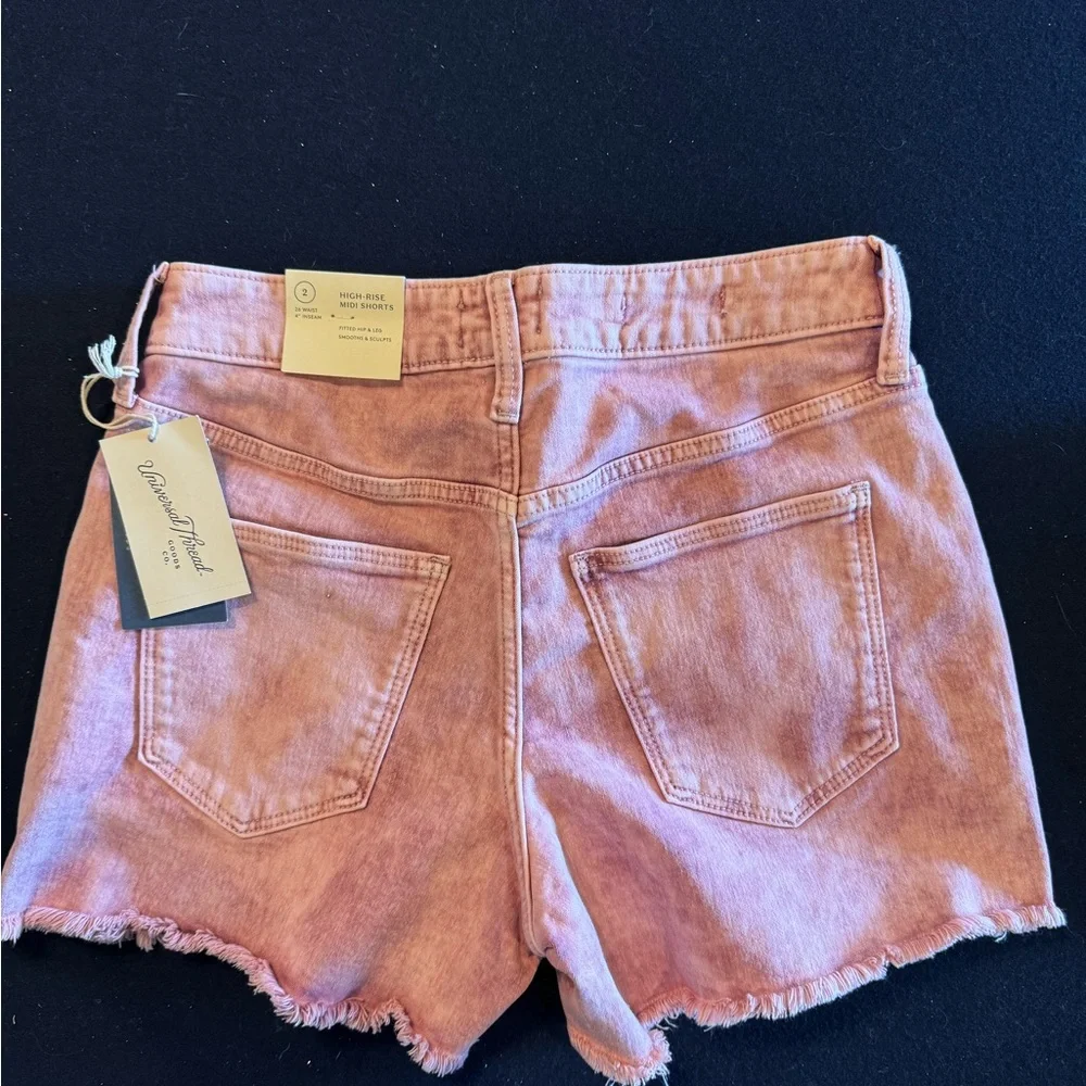 Universal Thread Washed Pink Denim Cutoff Shorts Sz 2/26 - Picture 4 of 8